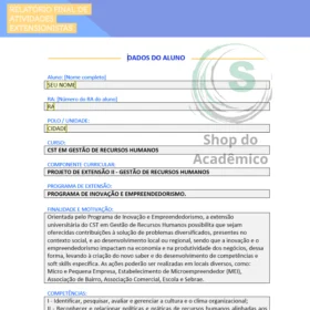 Projeto de Extensão II Recursos Humanos