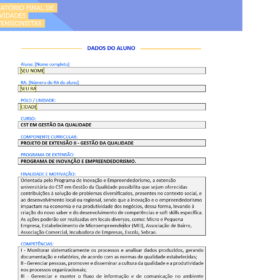 Projeto de Extensão II Gestão da Qualidade