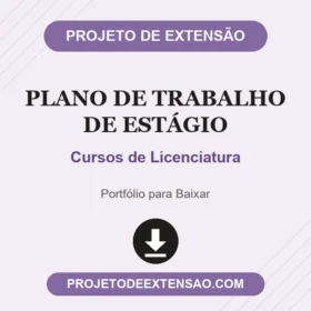 PLANO DE TRABALHO DE ESTÁGIO CURSOS DE LICENCIATURA