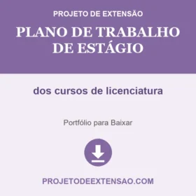 Plano de Trabalho de Estagio dos cursos de licenciatura