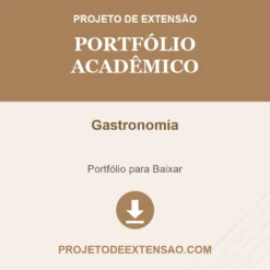 Portfólio Acadêmico de Gastronomia pronto para download