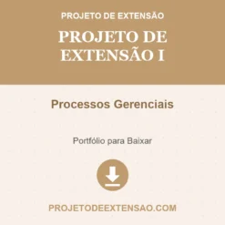 Projeto de Extensão I de Processos Gerenciais pronto para download