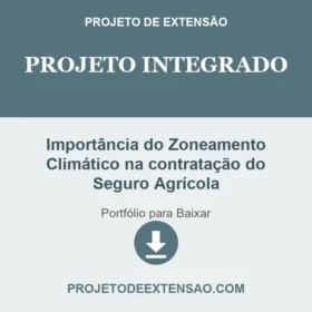 Projeto Integrado Importância do Zoneamento Climático na contratação do Seguro Agrícola
